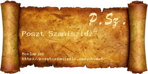 Poszt Szaniszló névjegykártya